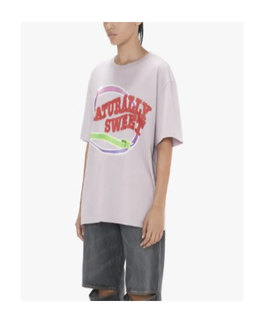 Slogan Printed Crewneck T-Shirt