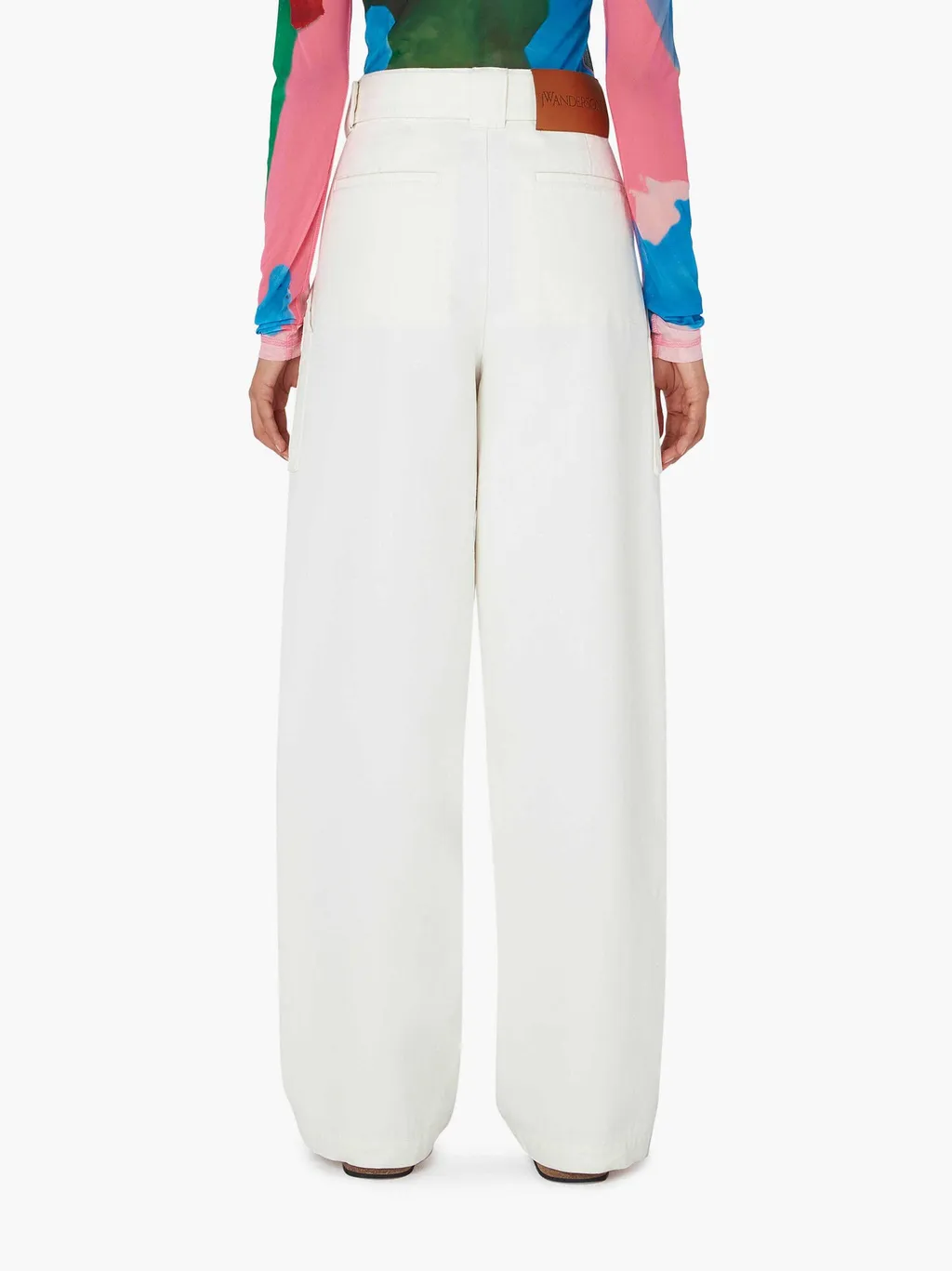 Wide-Leg Cotton Cargo Trousers
