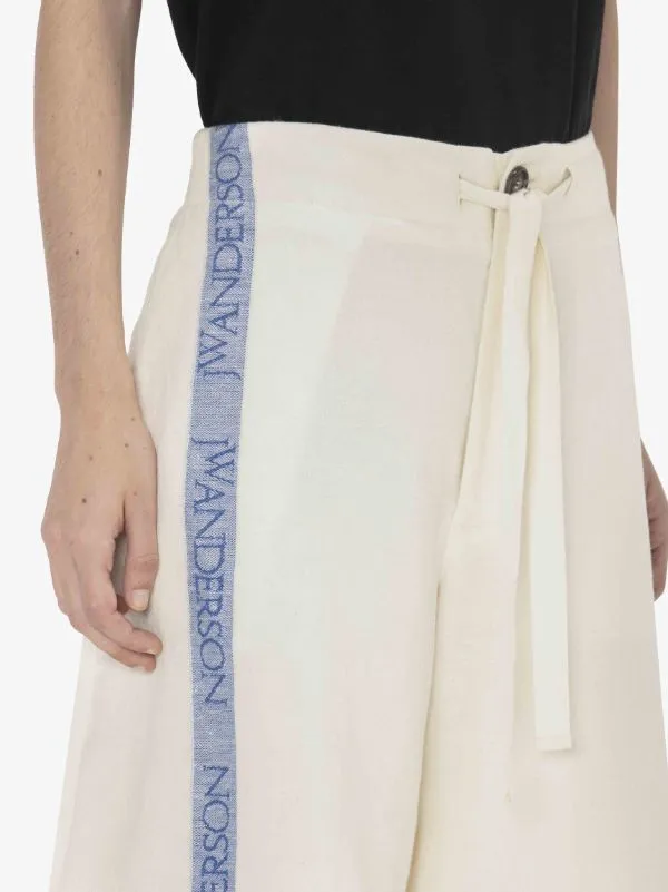 Wide-Leg Drawstring Shorts