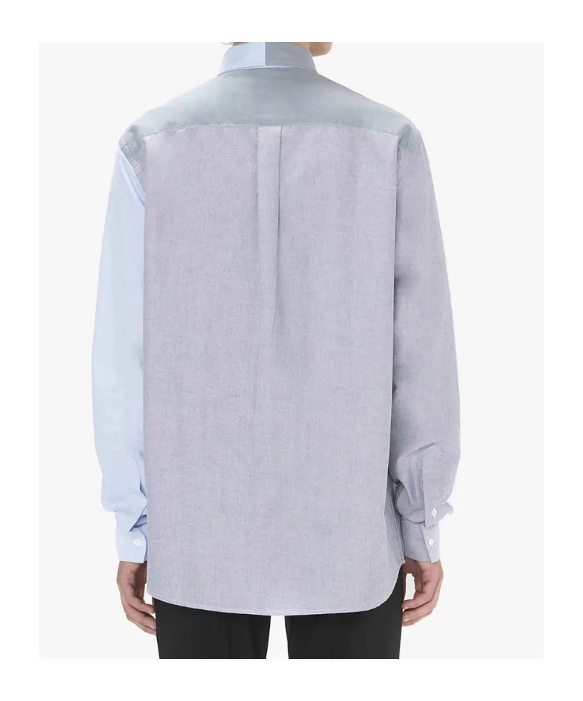 Anchor Embroidered Colour-Block Shirt