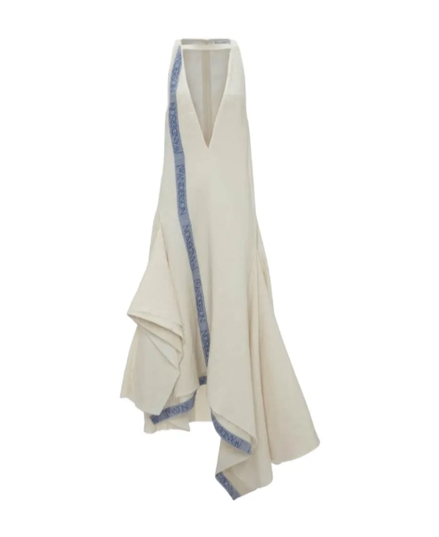 V-Neck Asymmetric Maxi Dress