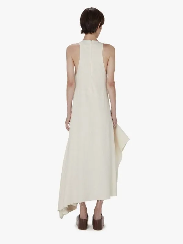 V-Neck Asymmetric Maxi Dress