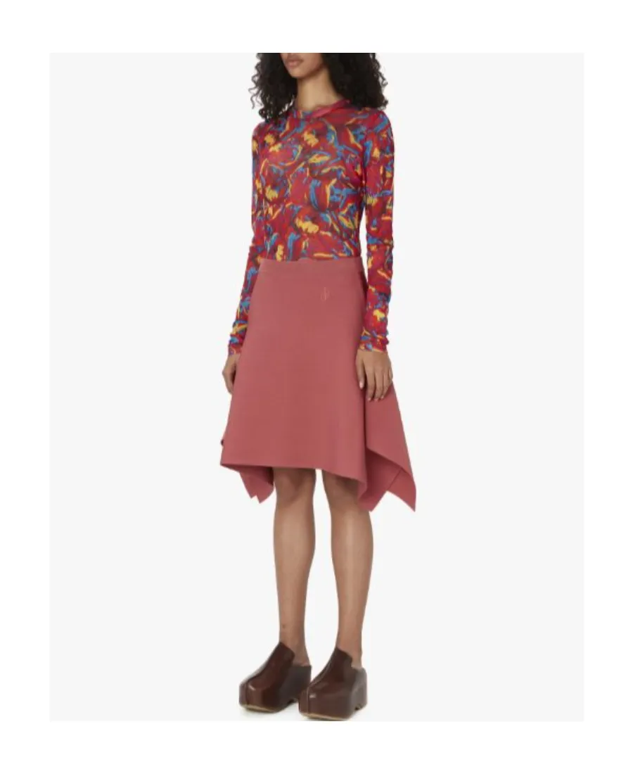 Abstract Pattern Print Long-Sleeved T-Shirt