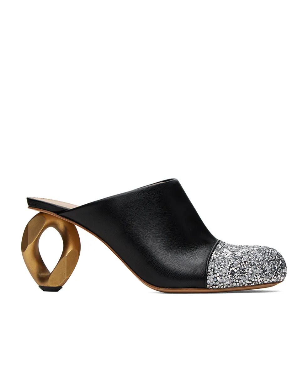 Crystal Muller-Style High Heels