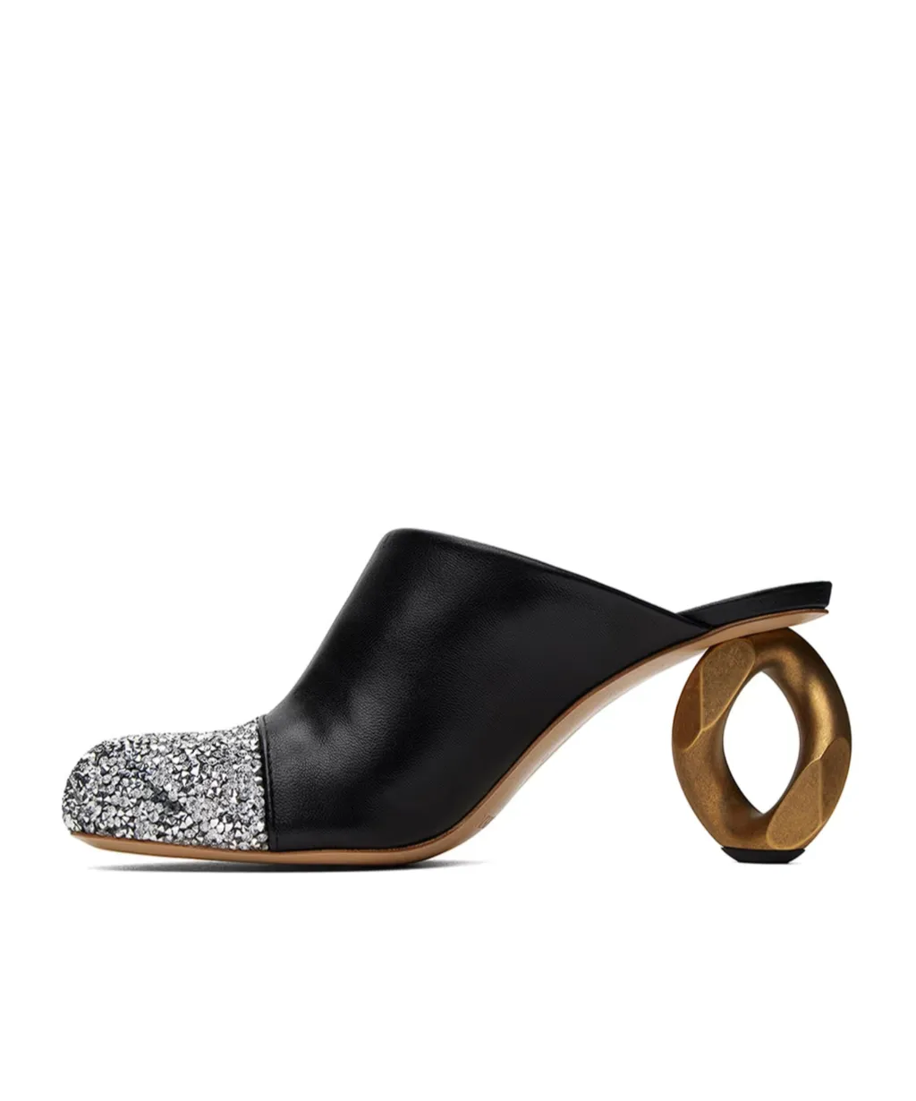 Crystal Muller-Style High Heels