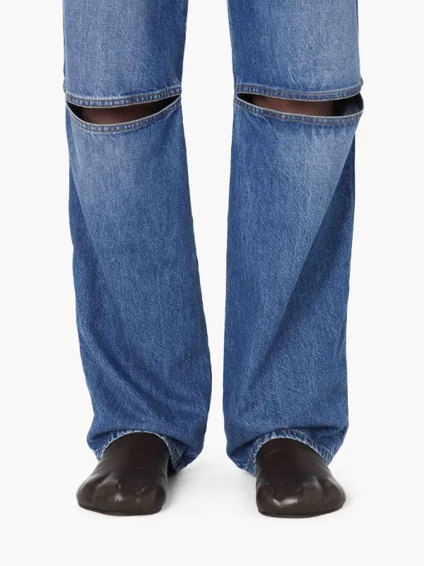 Cut-Out Knee Bootcut Jeans