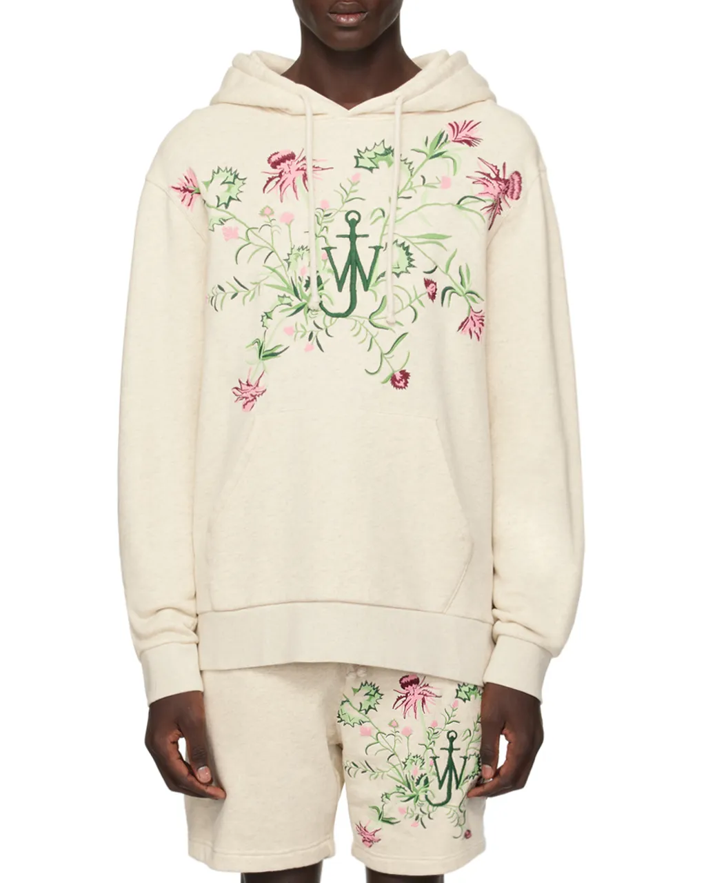 X Pol Anglada Logo Embroidered Drawstring Hoodie