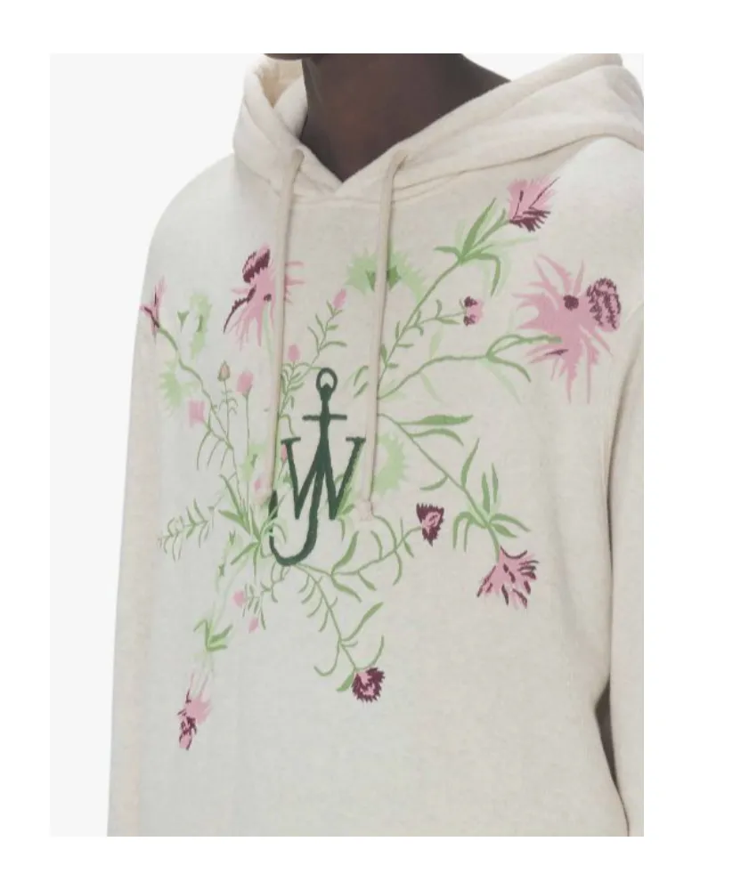 X Pol Anglada Logo Embroidered Drawstring Hoodie