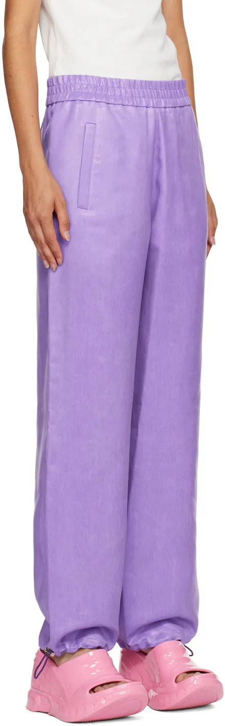 High-Shine Wide-Leg Trousers