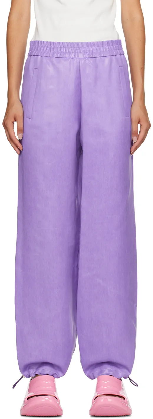High-Shine Wide-Leg Trousers