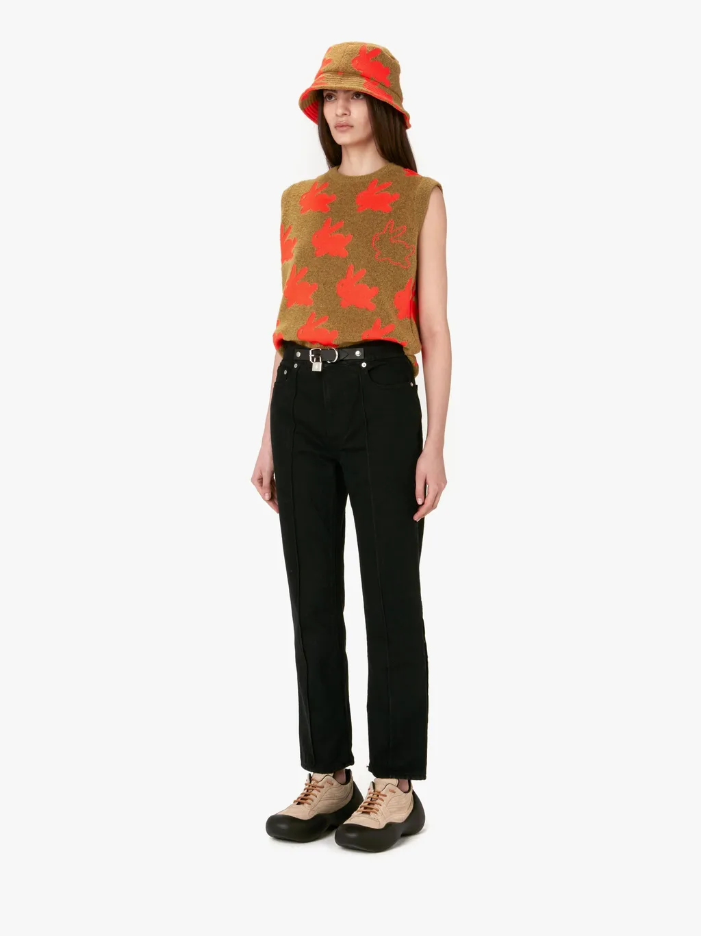Padlock Detailed Slim-Fit Jeans
