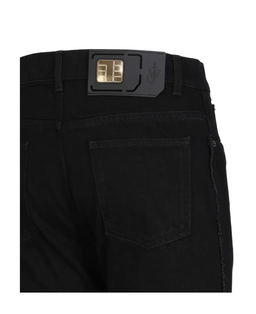 Logo Patch Straight-Leg Jeans