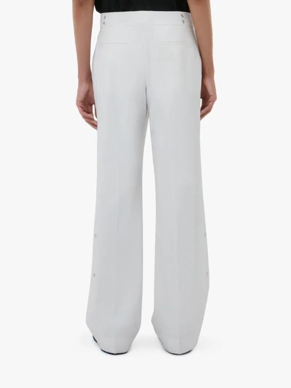 Rivet-Detailing Straight-Leg Trousers