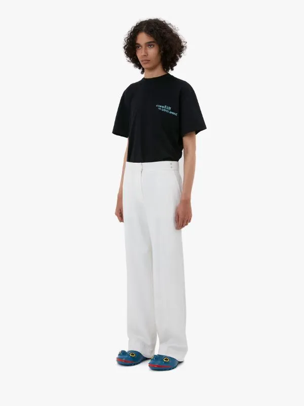 Rivet-Detailing Straight-Leg Trousers
