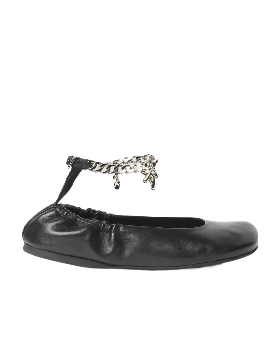 Chain Details Ballet Shoes