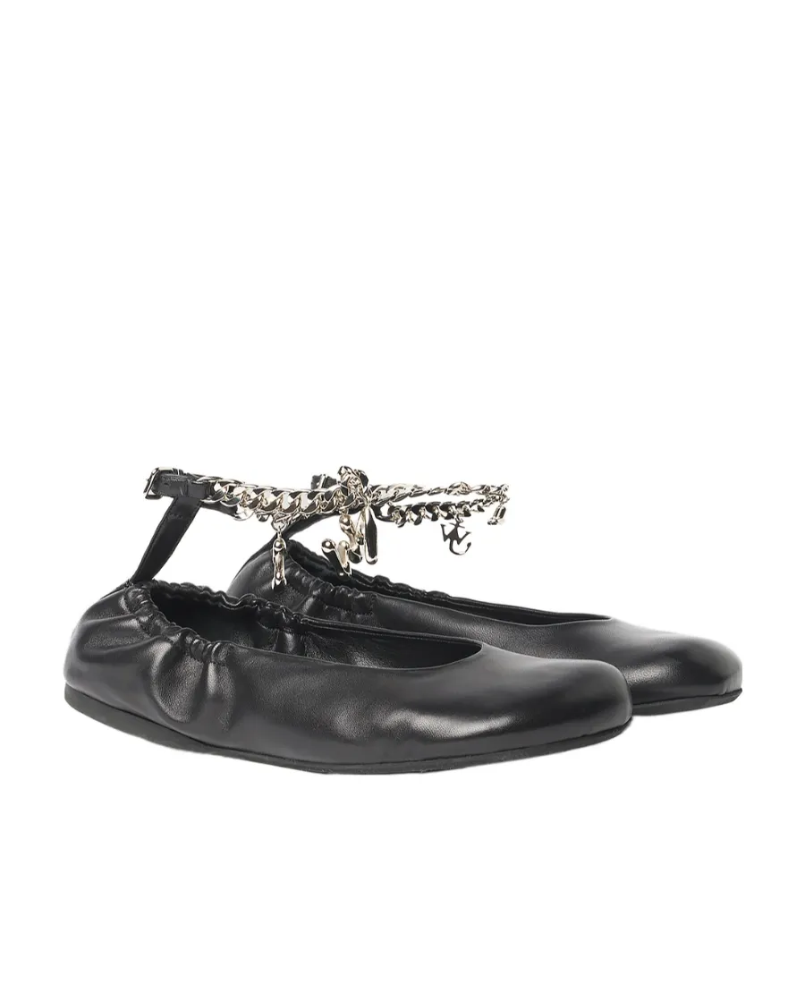 Chain Details Ballet Shoes