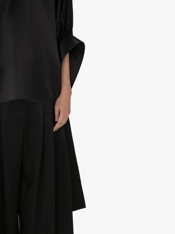 Strap Detailed Crewneck Blouse