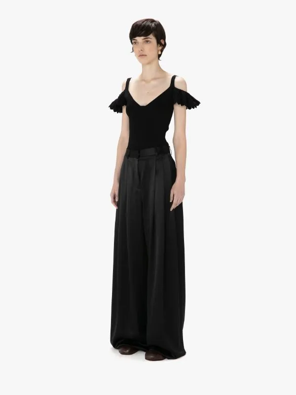High Waist Straight Leg Trousers