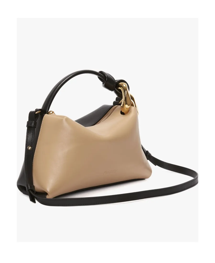 Logo Embossed Zipped Crossbody Bag
