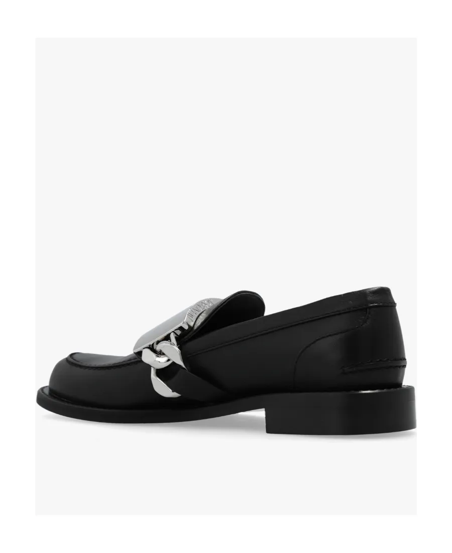 Logo-Engraved Leather Loafers