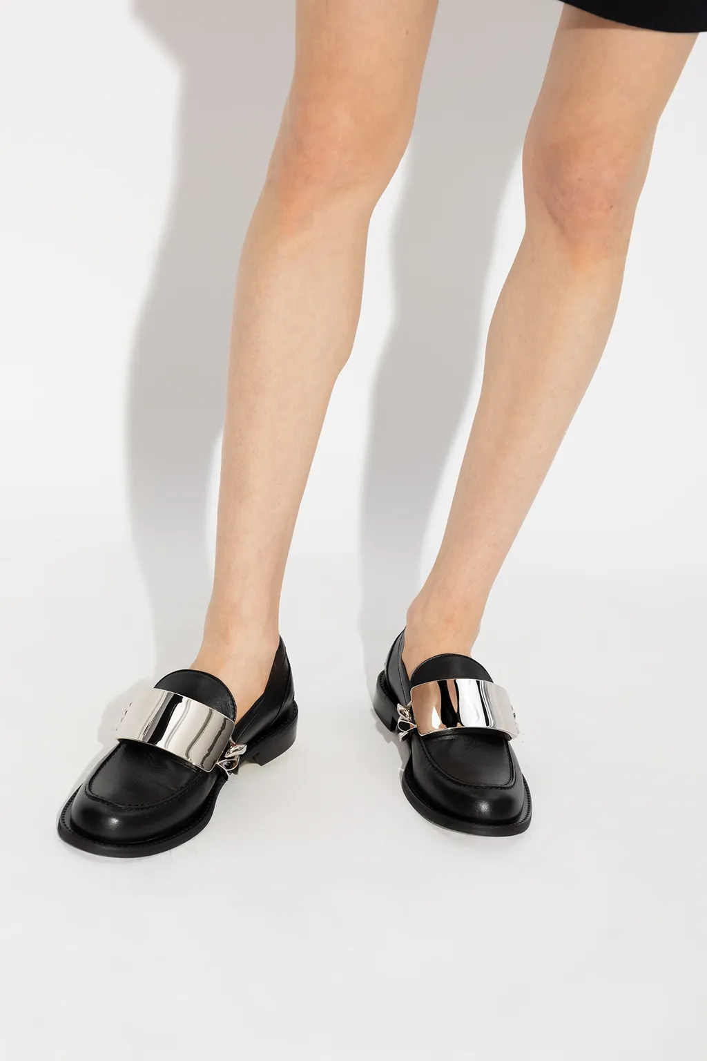 Logo-Engraved Leather Loafers