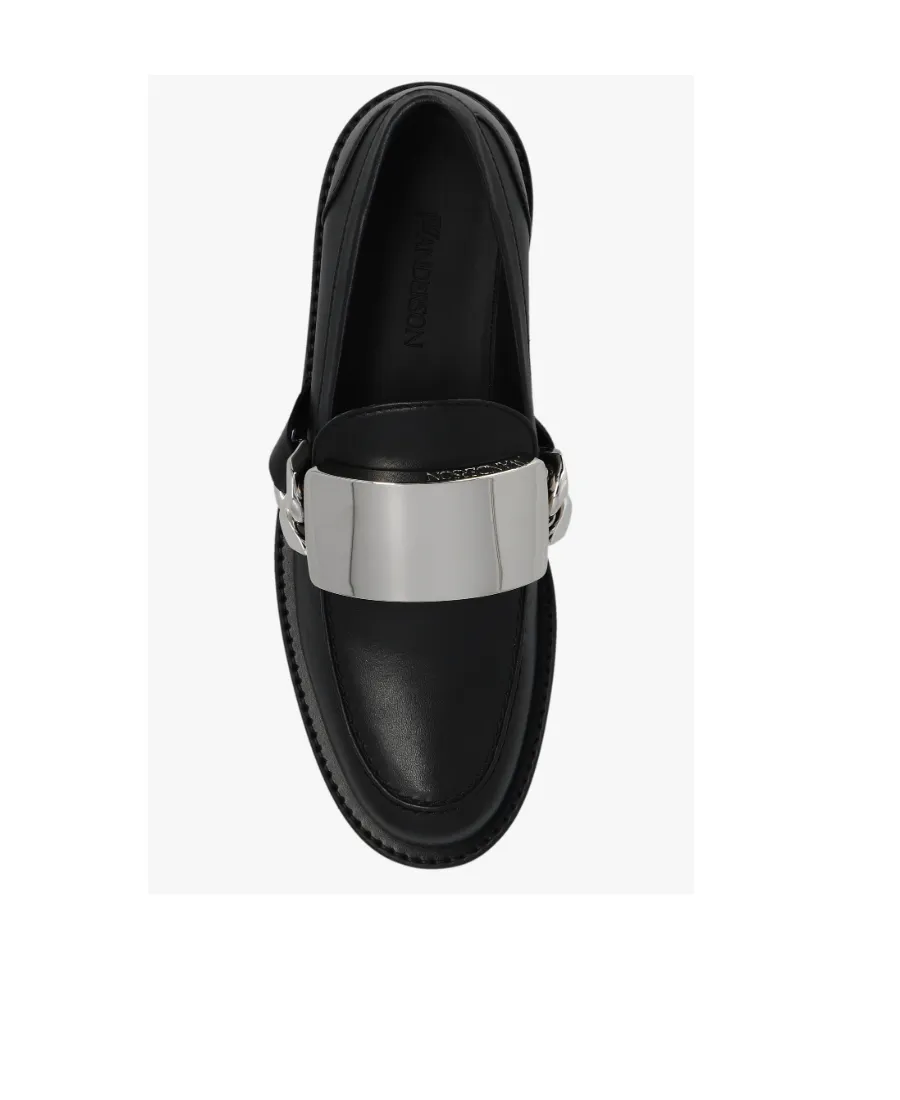 Logo-Engraved Leather Loafers