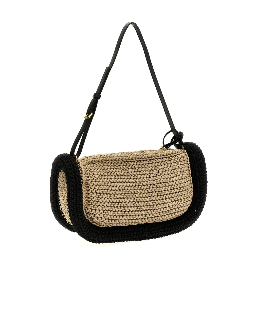 Bumper-15 Crochet-Knit Zip-Up Shoulder Bag