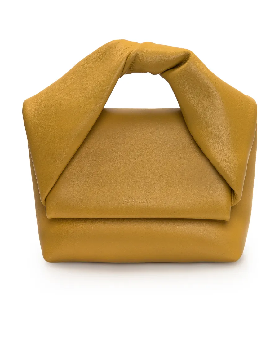 Medium Twister Leather Top Handle Bag