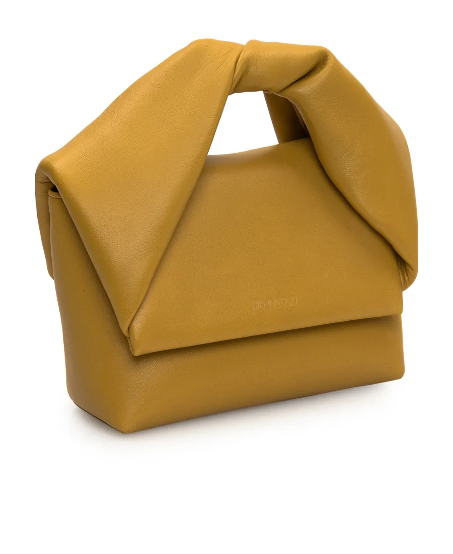 Medium Twister Leather Top Handle Bag