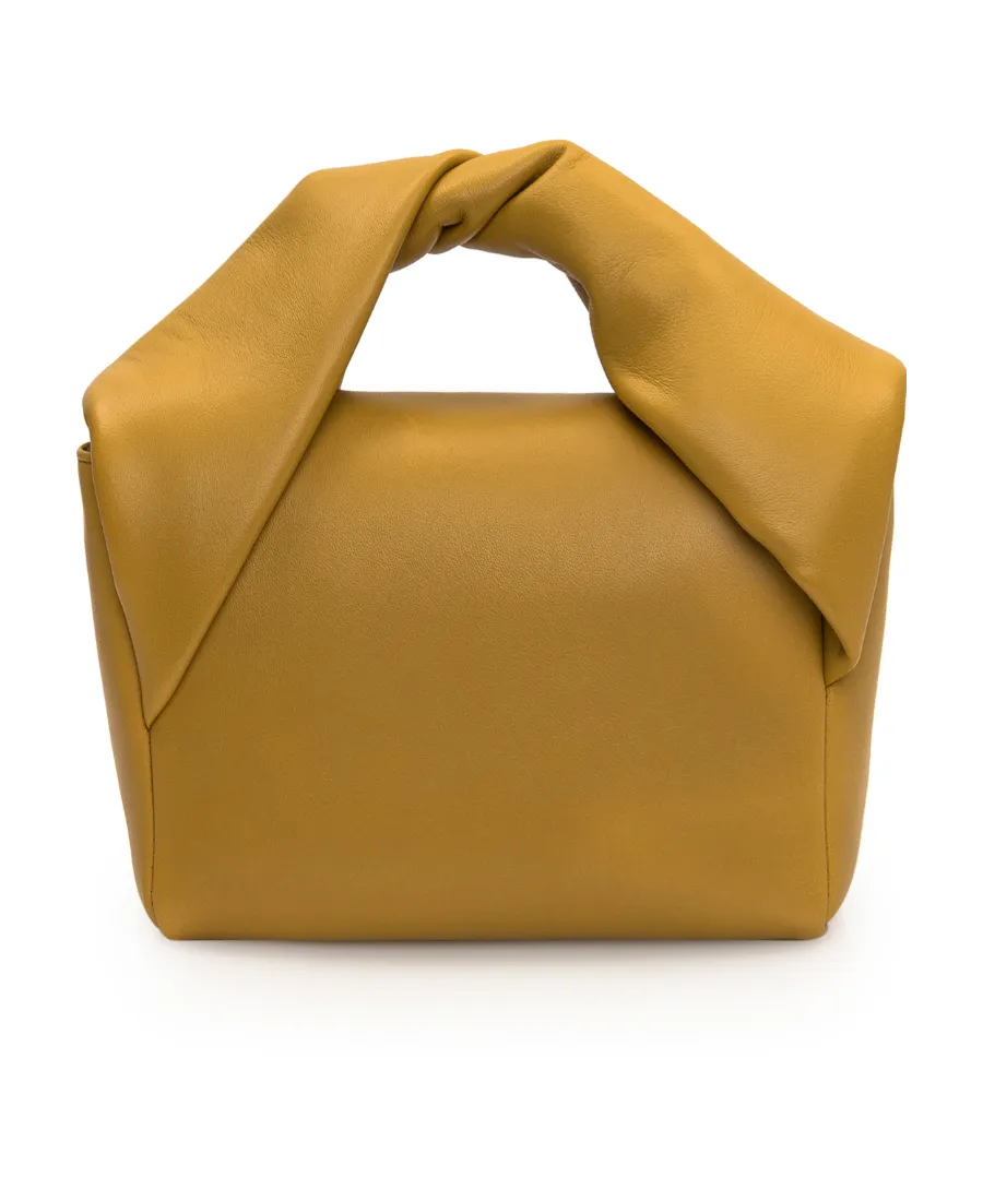 Medium Twister Leather Top Handle Bag