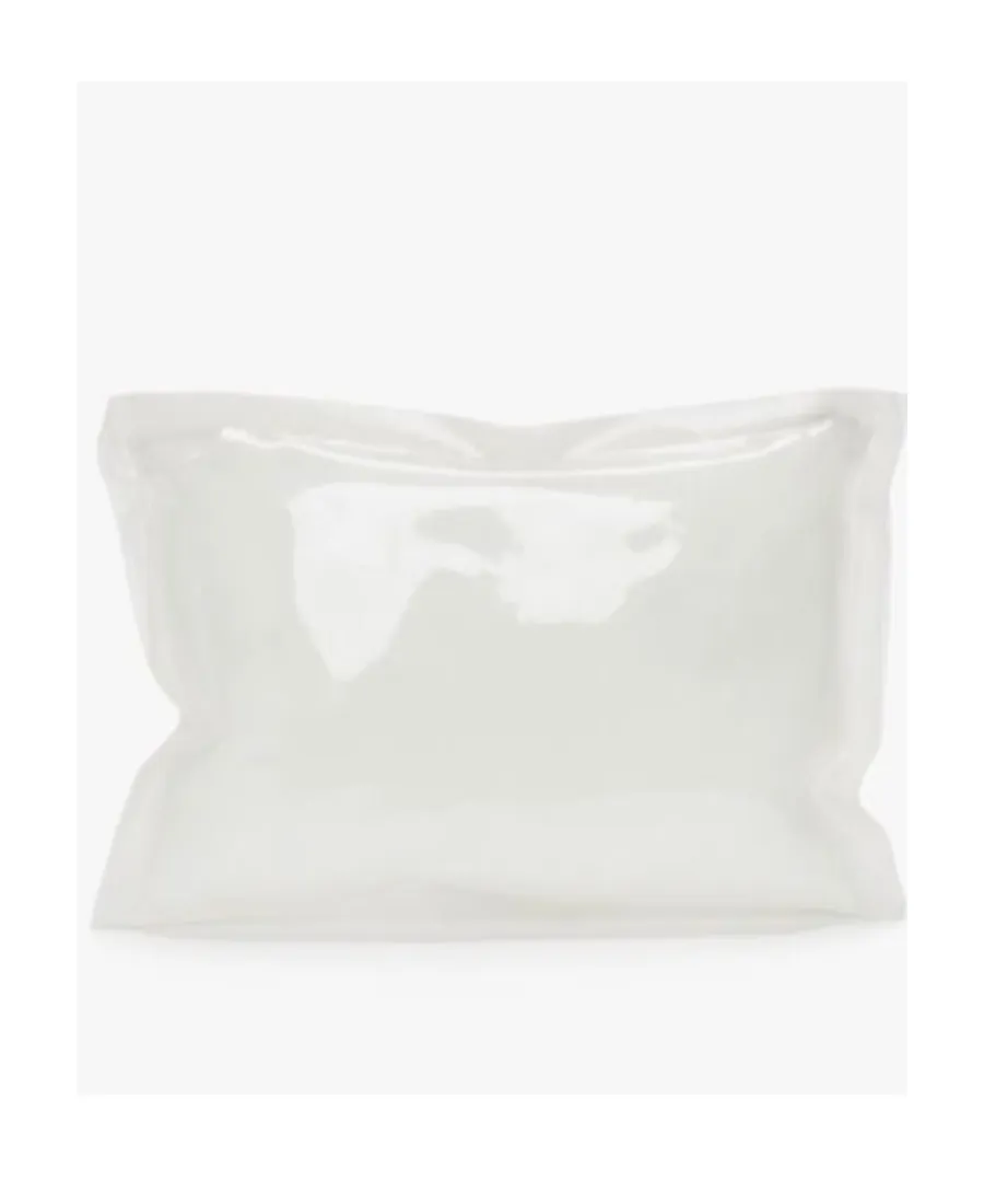 Logo Patch Cushion Clutch Bag
