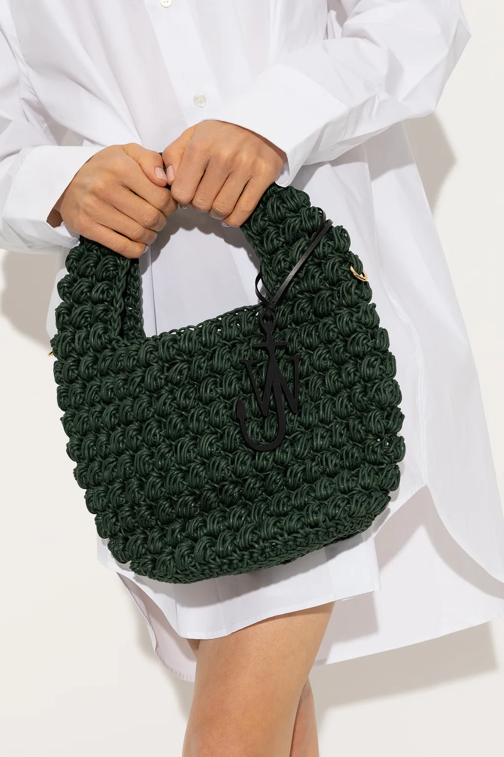 Popcorn Knit Crossbody Bag