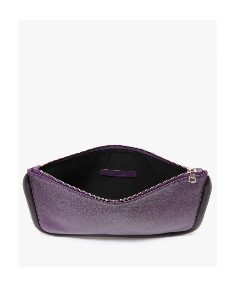 Logo Printed Large Bumper Clutch Bag