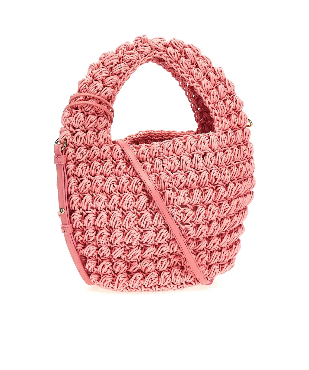 Popcorn Knit Crossbody Bag