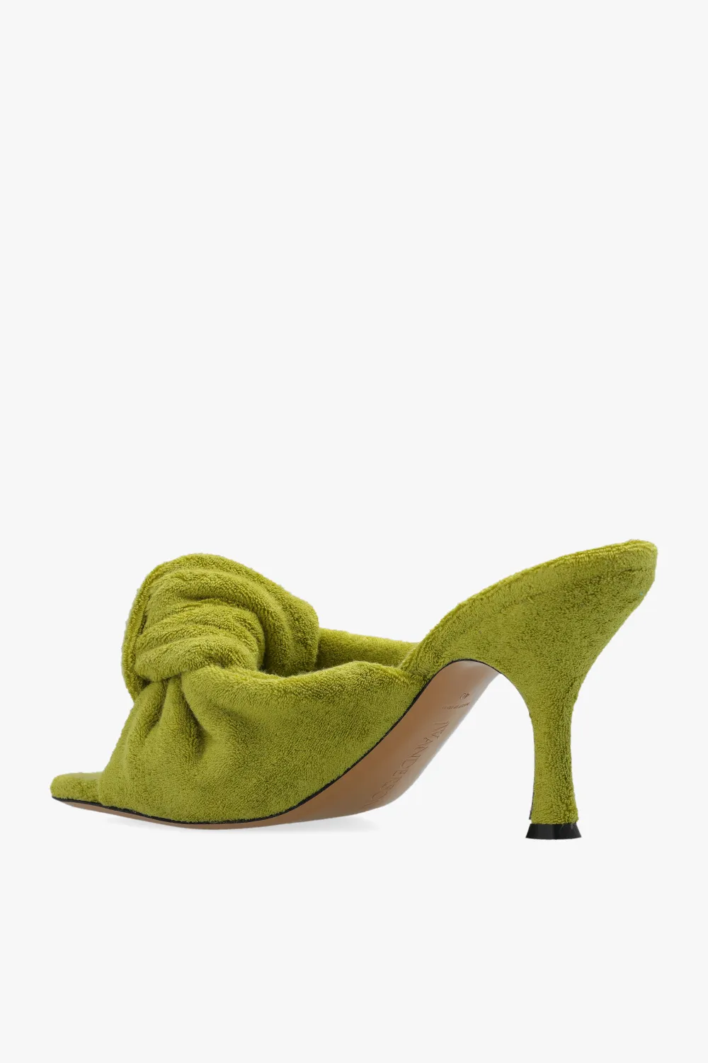 Terrycloth Open-Toe Mules