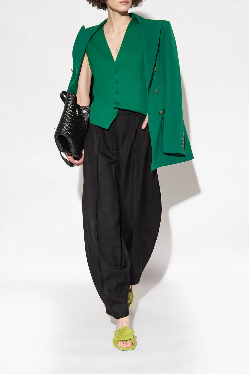 Terrycloth Open-Toe Mules