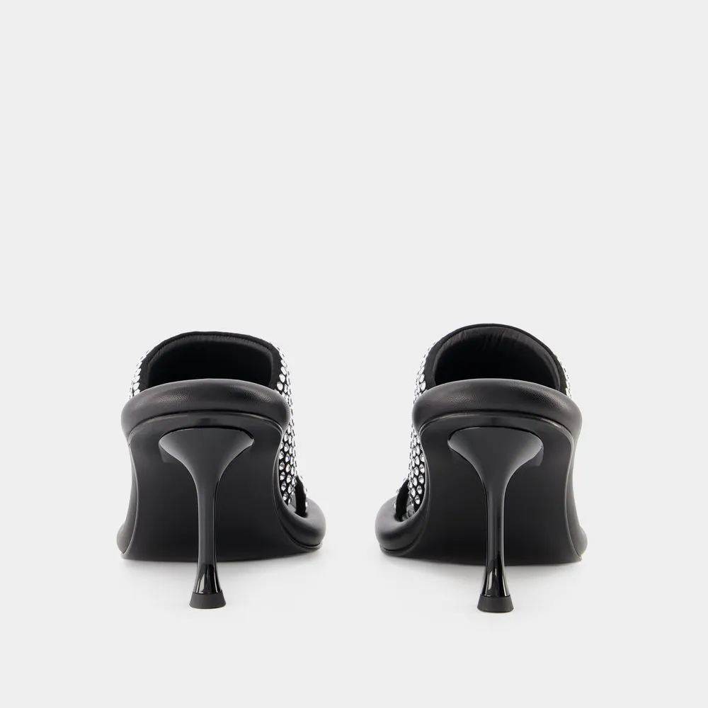 Bumper-Tube Leather Mules