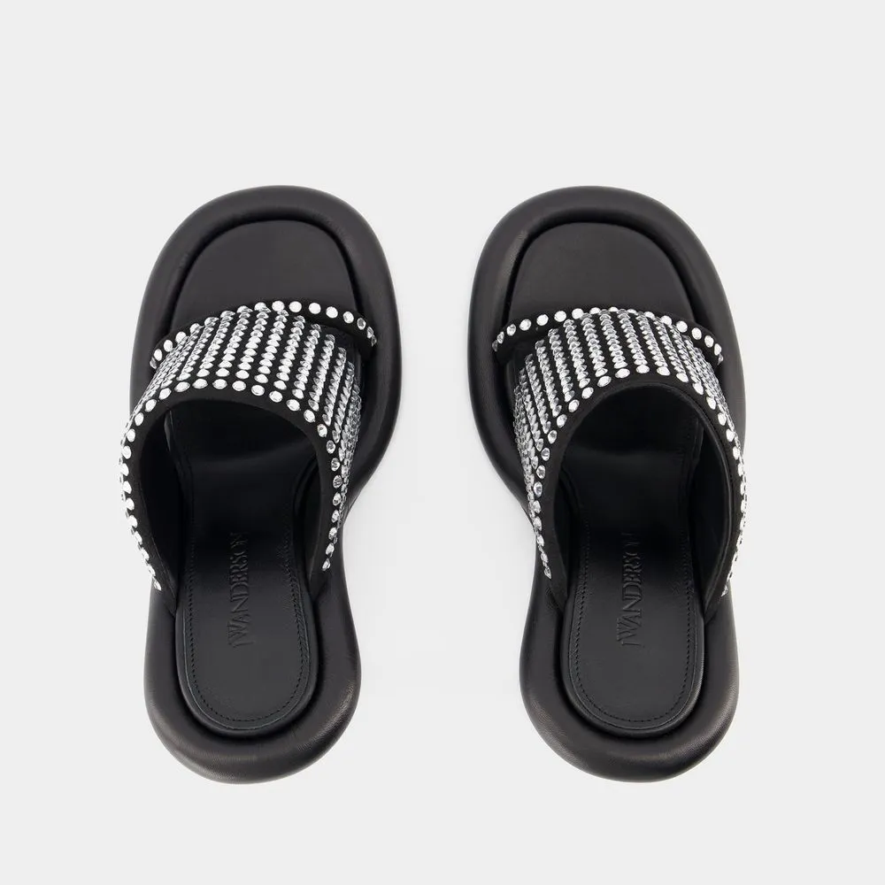 Bumper-Tube Leather Mules