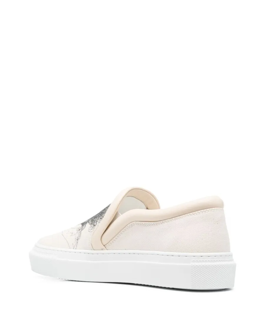 Rembrandt Sketch-Print Slip-On Sneakers