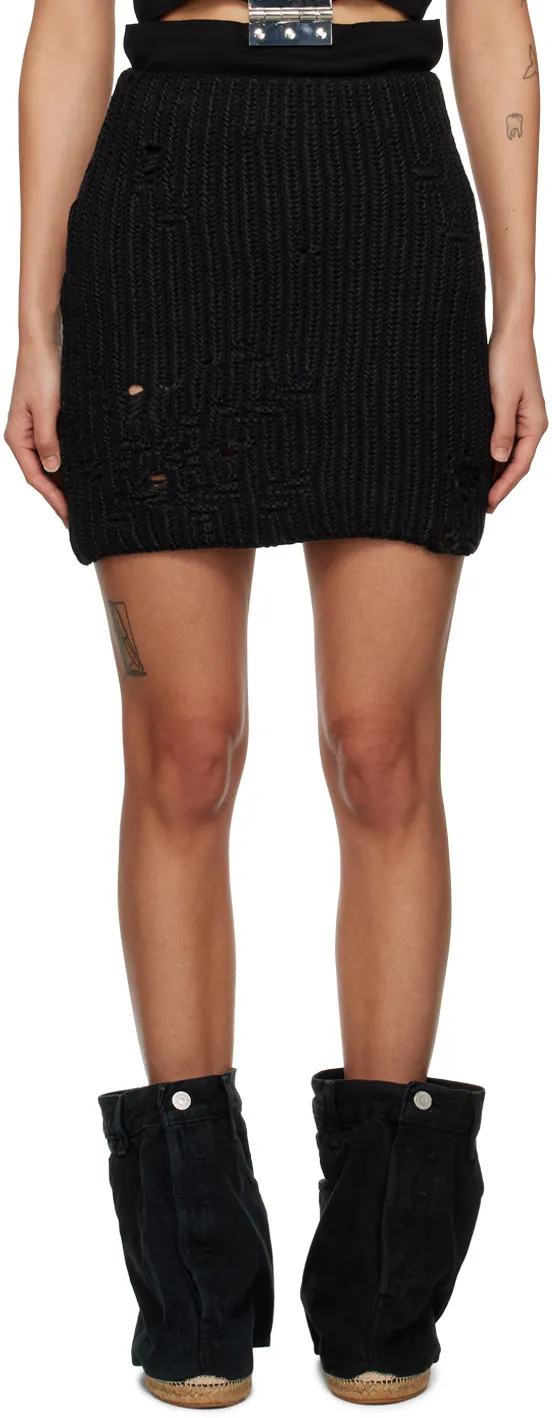 Distressed Knitted Skirt