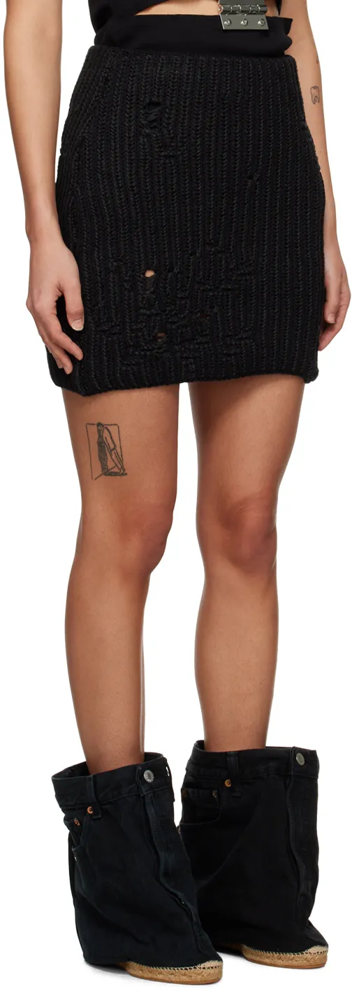 Distressed Knitted Skirt