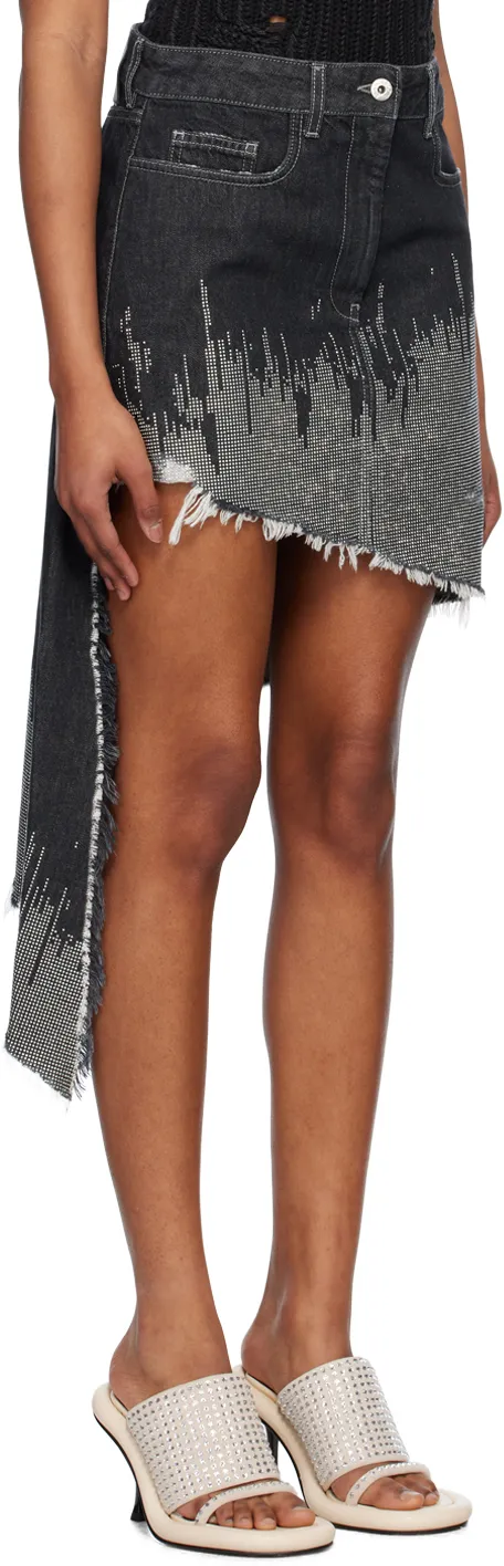 Studded Asymmetric Skirt