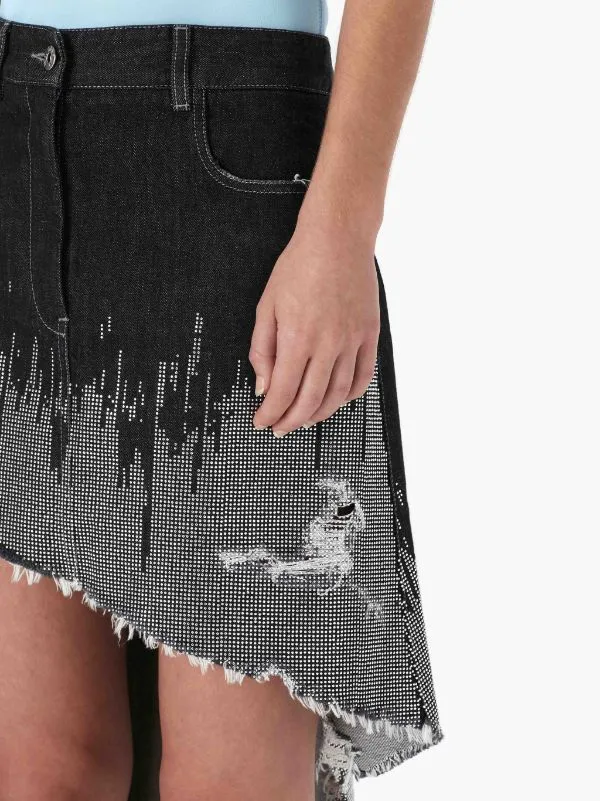 Studded Asymmetric Skirt