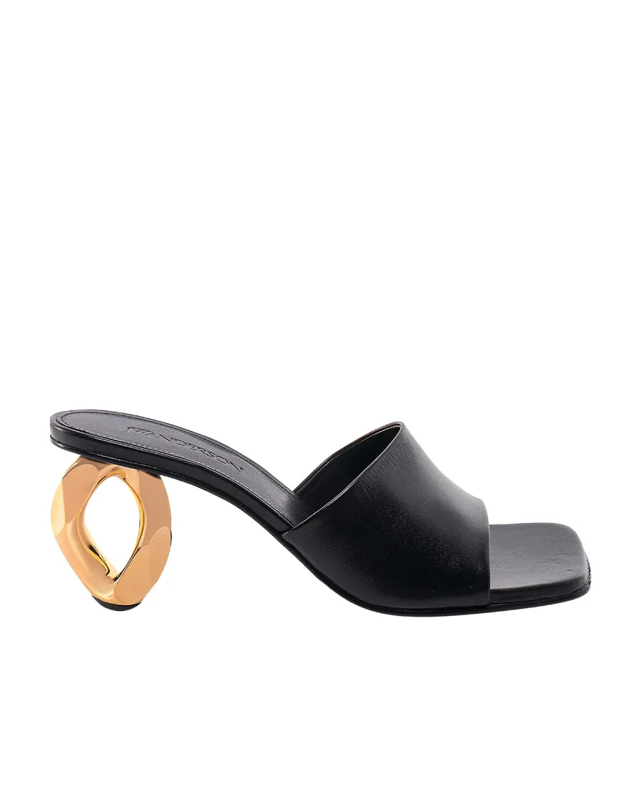 Square-Headed High-Heeled Sandals