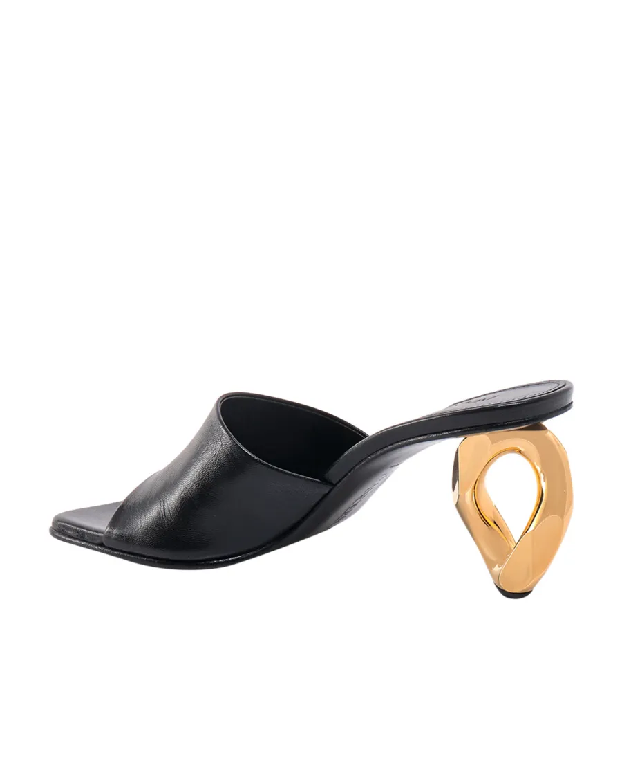 Square-Headed High-Heeled Sandals