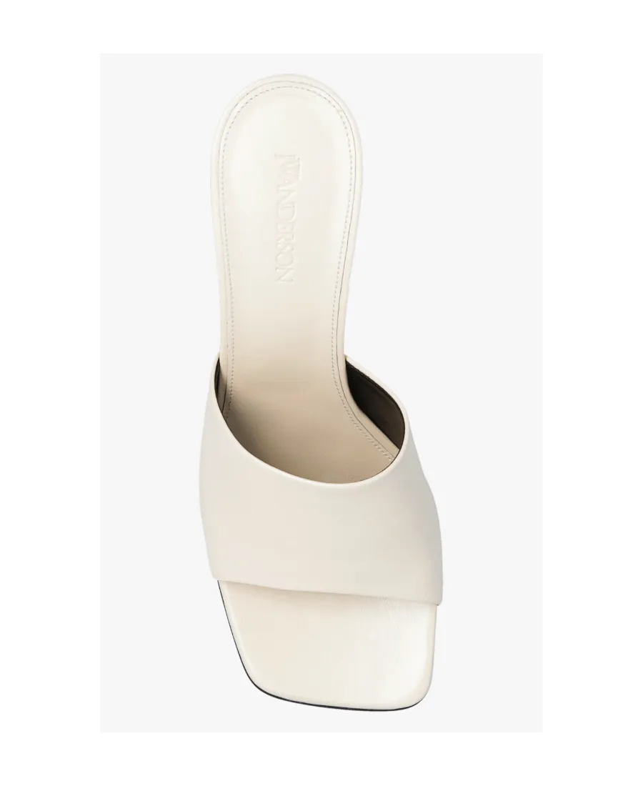75Mm Chain-Link Leather Mules