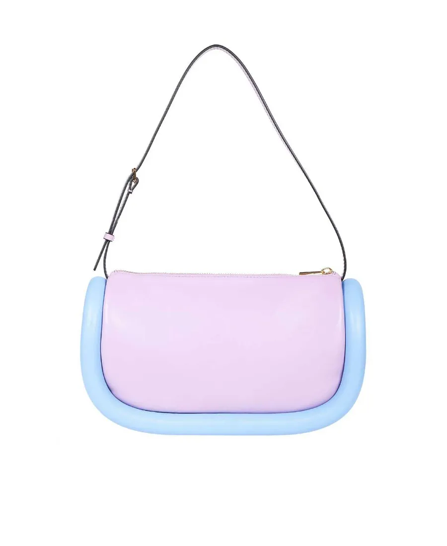 Logo Zipper Shoulder Bag
