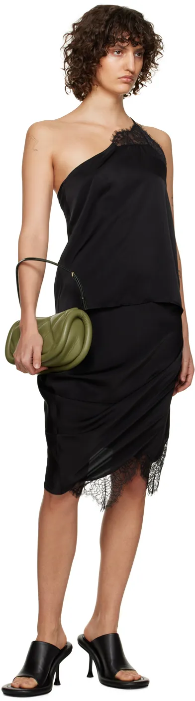 One-Shoulder Lace Trimmed Top