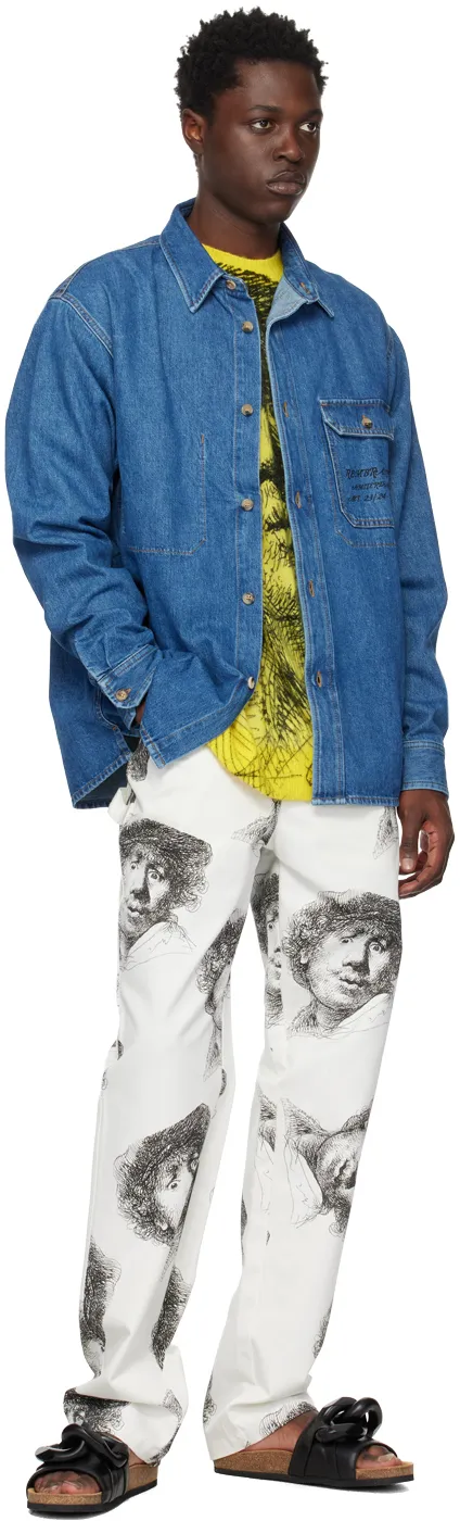 Denim Collared Button-Up Shirt