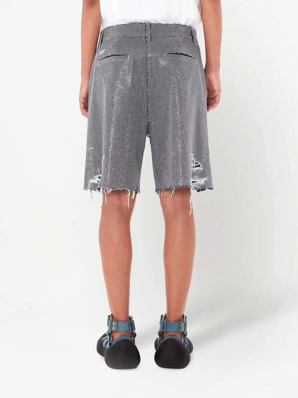 Embellished Distressed Shorts